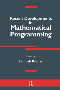Cover image: Recent Developments in Mathematical Programming 1st edition 9781138413184