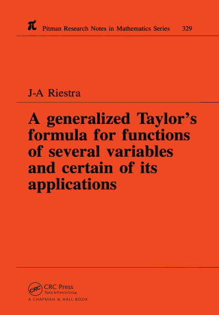 Cover image: A Generalized Taylor's Formula for Functions of Several Variables and Certain of its Applications 1st edition 9780582277816