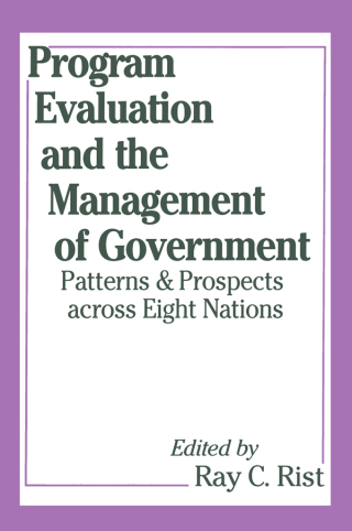 Imagen de portada: Program Evaluation and the Management of Government 1st edition 9780765806000