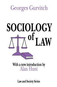 Imagen de portada: Sociology of Law 1st edition 9780765807045