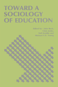 Cover image: Toward a Sociology of Education 1st edition 9781138539778