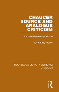 Imagen de portada: Chaucer Source and Analogue Criticism 1st edition 9780367357382