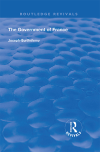 Imagen de portada: The Government of France 1st edition 9780367259938