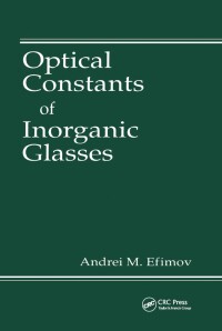 表紙画像: Optical Constants of Inorganic Glasses 1st edition 9780849337833
