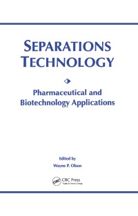 Imagen de portada: Separations Technology 1st edition 9780935184723