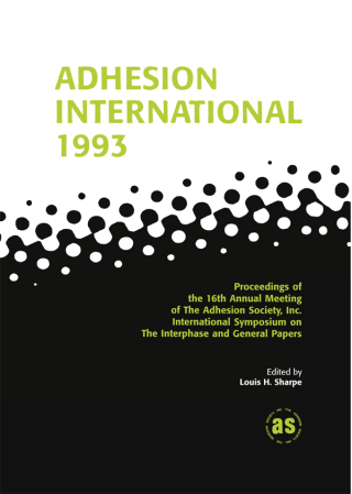Cover image: Adhesion International 1993 1st edition 9782884491471