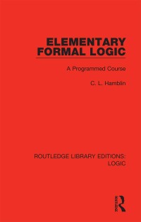 Cover image: Elementary Formal Logic 1st edition 9780367426170