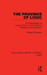 Cover image: The Province of Logic 1st edition 9781032808765