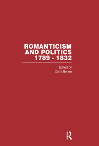 Imagen de portada: Romanticism & Politics 1789-1832 1st edition 9780415340861