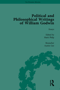 Imagen de portada: The Political and Philosophical Writings of William Godwin vol 6 1st edition 9781138762282