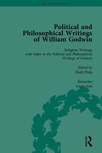 Imagen de portada: The Political and Philosophical Writings of William Godwin vol 7 1st edition 9781138762299