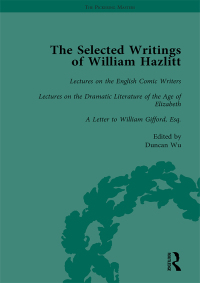 Imagen de portada: The Selected Writings of William Hazlitt Vol 5 1st edition 9781138763241