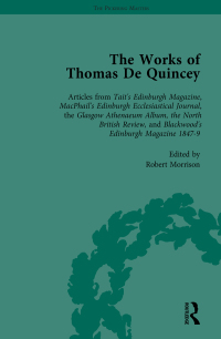 صورة الغلاف: The Works of Thomas De Quincey, Part III vol 16 1st edition 9781138764972