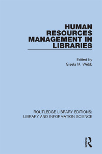 Cover image: Human Resources Management in Libraries 1st edition 9780367376161