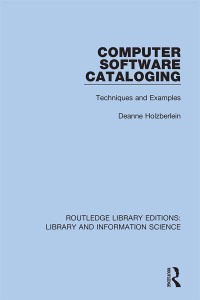 Cover image: Computer Software Cataloging 1st edition 9780367423025