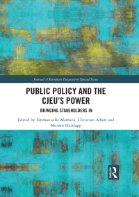 Imagen de portada: Public Policy and the CJEU’s Power 1st edition 9780367425029