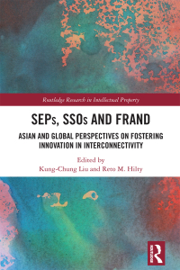 Cover image: SEPs, SSOs and FRAND 1st edition 9780367429379