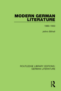 Cover image: Modern German Literature 1st edition 9780367810443
