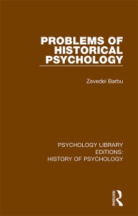 Imagen de portada: Problems of Historical Psychology 1st edition 9780367414955