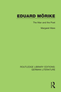 Cover image: Eduard Mörike 1st edition 9780367856182