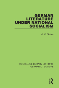 Imagen de portada: German Literature under National Socialism 1st edition 9780367856649