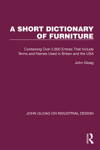 Titelbild: A Short Dictionary of Furniture 1st edition 9781032367736