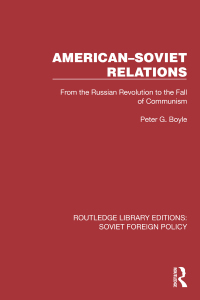 Cover image: American–Soviet Relations 1st edition 9781032382562