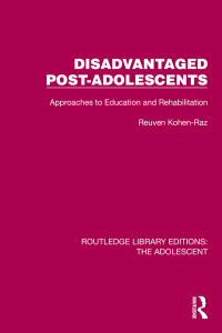 Cover image: Disadvantaged Post-Adolescents 1st edition 9781032385600