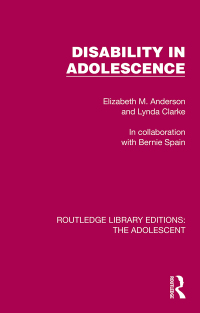 Cover image: Disability in Adolescence 1st edition 9781032389936