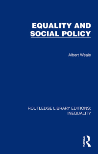 Cover image: Equality and Social Policy 1st edition 9781032438542