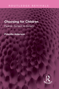 Cover image: Choosing for Children 1st edition 9781032427485