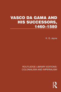 Imagen de portada: Vasco da Gama and his Successors, 1460–1580 1st edition 9781032436944