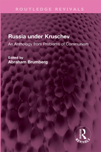 Cover image: Russia under Kruschev 1st edition 9781032452937