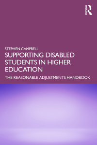 Cover image: Supporting Disabled Students in Higher Education 1st edition 9781032122922