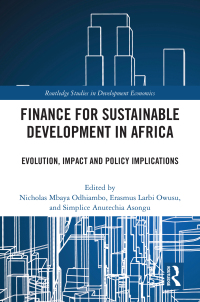 Cover image: Finance for Sustainable Development in Africa 1st edition 9781032103778