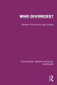 Cover image: Who Divorces? 1st edition 9781032469980