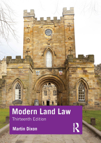 Cover image: Modern Land Law 13th edition 9781032395760
