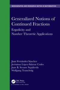 صورة الغلاف: Generalized Notions of Continued Fractions 1st edition 9781032516783