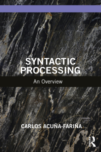 Imagen de portada: Syntactic Processing 1st edition 9781032522227