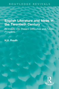 Imagen de portada: English Literature and Ideas in the Twentieth Century 1st edition 9781032536262