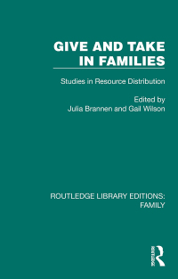 Cover image: Give and Take in Families 1st edition 9781032530031