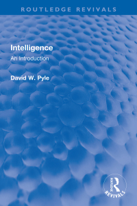 Cover image: Intelligence 1st edition 9781032549231