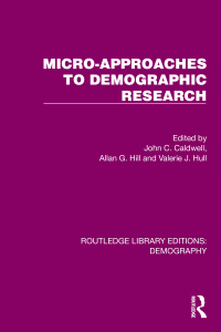 صورة الغلاف: Micro-Approaches to Demographic Research 1st edition 9781032549026