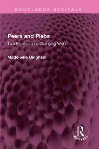 Imagen de portada: Peers and Plebs 1st edition 9781032560403