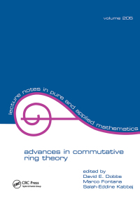 Cover image: Advances in Commutative Ring Theory 1st edition 9780824771478