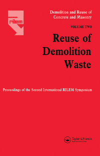 Imagen de portada: Demolition Reuse Conc Mason V2 1st edition 9780367659462