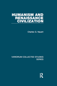 Imagen de portada: Humanism and Renaissance Civilization 1st edition 9781138382626