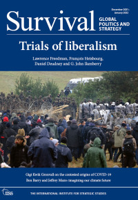 Cover image: Survival December 2021-January 2022: Trials of Liberalism 1st edition 9781032018362