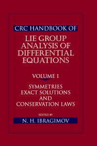 Titelbild: CRC Handbook of Lie Group Analysis of Differential Equations, Volume I 1st edition 9780849344886