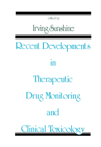 Cover image: Recent Developments in Therapeutic Drug Monitoring and Clinical Toxicology 1st edition 9780367402839